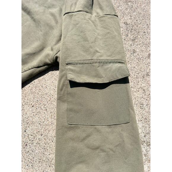 All In Motion Top Men Size XXL Olive Mock Neck Long Sleeve Athletic Shirt Pocket - Picture 4 of 6